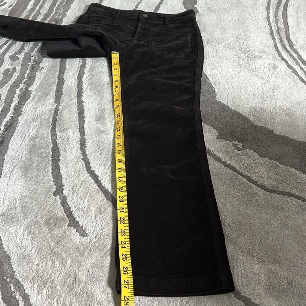 NWOT Free People Corduroy Velvet Flare High Rise Cropped Pants - Picture 8 of 10